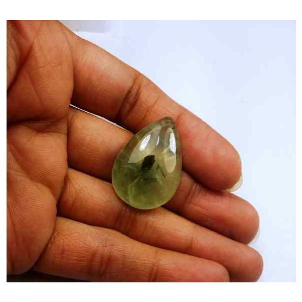 30.43 Carat Green Russian Federation Prehnite 27.79 x 19.05 x 6.78 mm