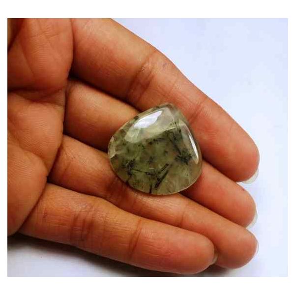 27 Carat Green Russian Federation Prehnite 26.15 x 25.59 x 4.71 mm