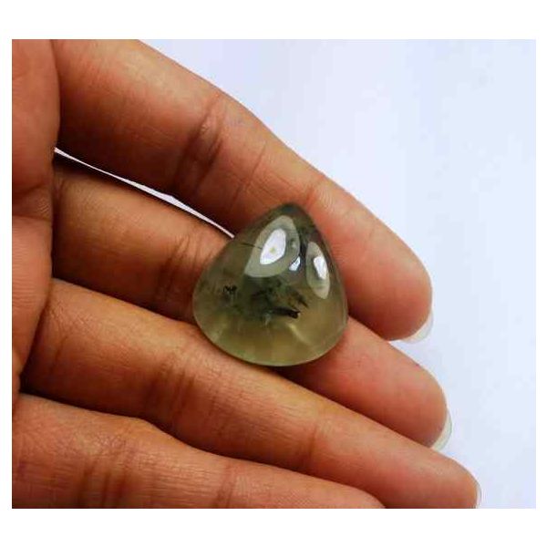 25.96 Carat Green Russian Federation Prehnite 23.48 x 21.38 x 6.68 mm