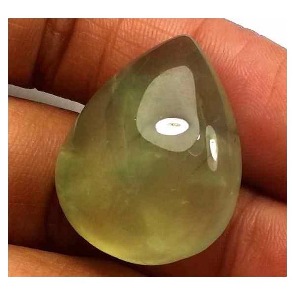 34.18 Carat Green Russian Federation Prehnite 24.79 x 21.10 x 9.03 mm