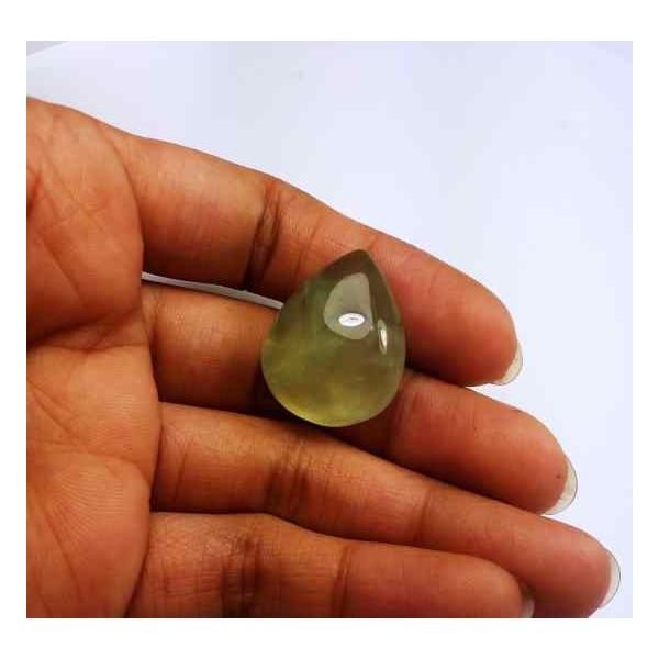 34.18 Carat Green Russian Federation Prehnite 24.79 x 21.10 x 9.03 mm