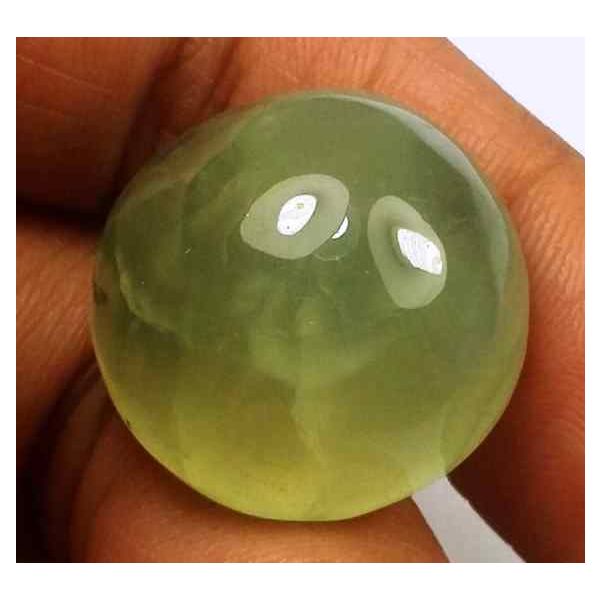 31.09 Carat Green Russian Federation Prehnite 19.42 x 19.17 x 10.20 mm