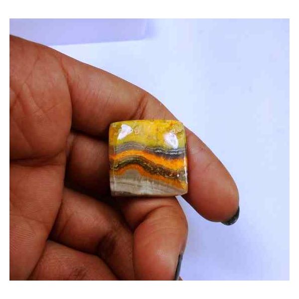 23.15 Carat Yellow-Orange India Bumble Bee 21.79 x 21.51 x 4.45 mm