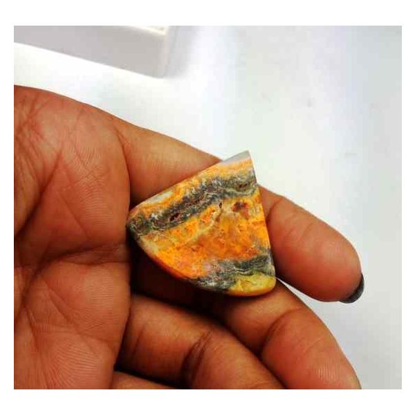 36.60 Carat Yellow-Orange India Bumble Bee 31.04 x 32.54 x 6.15 mm