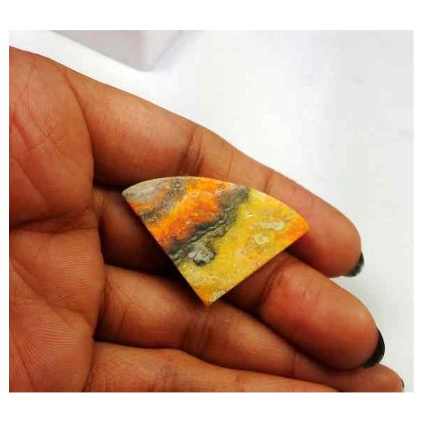 32.20 Carat Yellow-Orange India Bumble Bee 36.66 x 24.54 x 5.27 mm