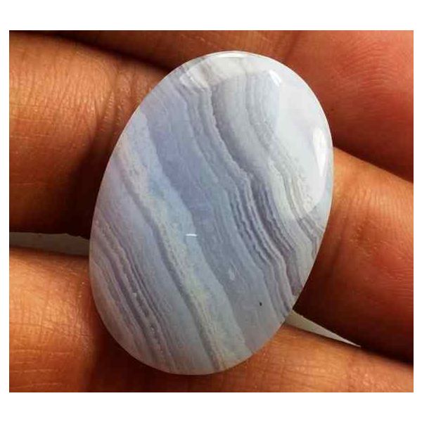 20.43 Carat Blue Turkey Blue Lace Agate 26.57 x 18.42 x 5.05 mm