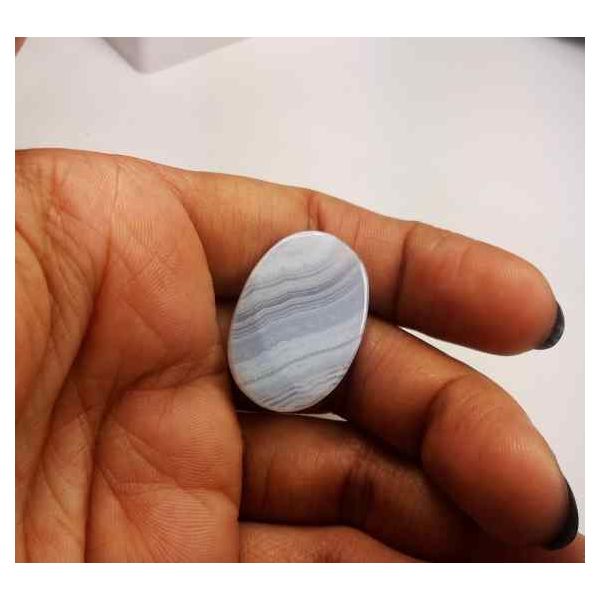 20.43 Carat Blue Lace Agate 26.57 x 18.42 x 5.05 mm