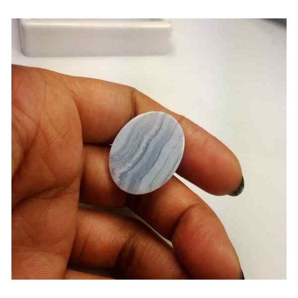 18.47 Carat Blue Lace Agate 25.04 x 19.09 x 4.57 mm