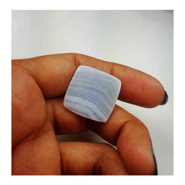 17.36 Carat Blue Lace Agate 20.93 x 20.65 x 3.92 mm