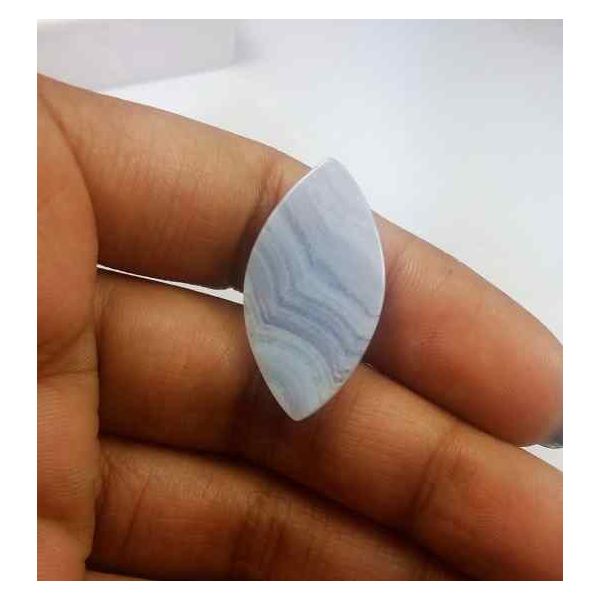 12.73 Carat Blue Lace Agate 28.40 x 14.99 x 4.00 mm
