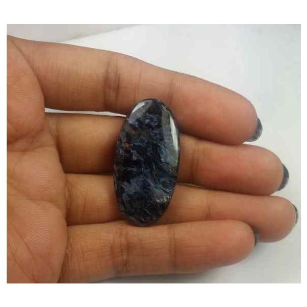 23.48 Carat Blue Africa Pietersite 34.38 x 17.57 x 4.68 mm