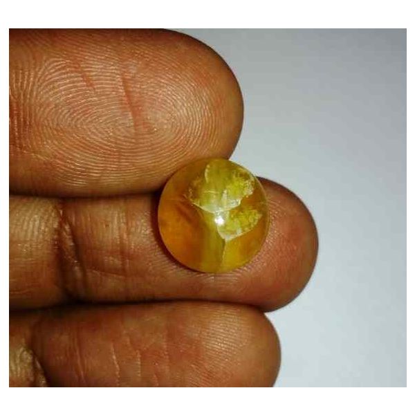 6.54 Carats Kanak Khet Chrysoberyl Cat's Eye 12.24 x 11.92 x 7.90 mm