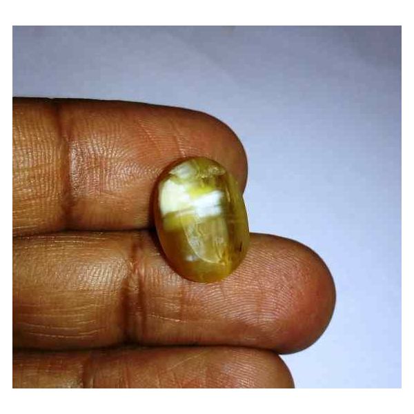 11.44 Carats Natural Chrysoberyl Opal Cat's Eye 16.90 x 12.25 x 9.28 mm