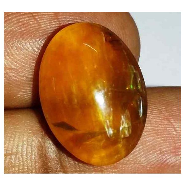 16.06 Carats Kanak Khet Chrysoberyl Cat's Eye 18.90 x 13.90 x 9.70 mm