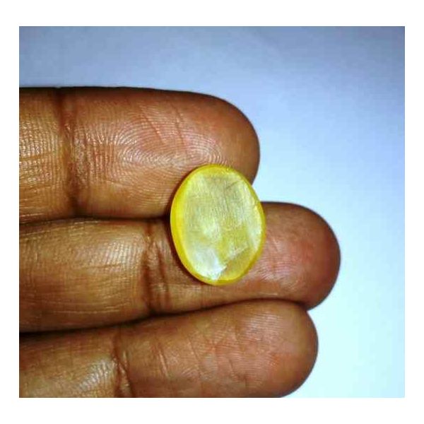 9.34 Carats Natural Chrysoberyl Opal Cat's Eye 17.19 x 12.63 x 7.46 mm