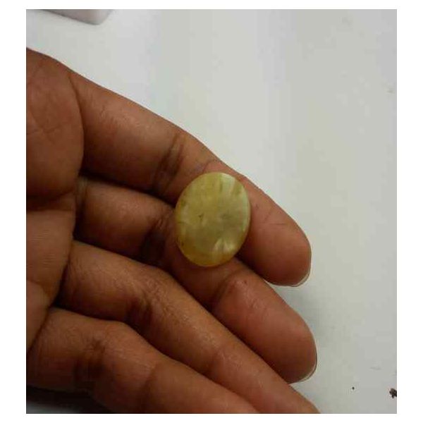 19.34 Carat Natural Chrysoberyl Opal Cat's Eye 20.42 x 16.06 x 9.93 mm