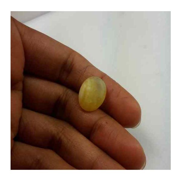 8.82 Carat Natural Chrysoberyl Opal Cat's Eye 15.03 x 11.08 x 9.64 mm