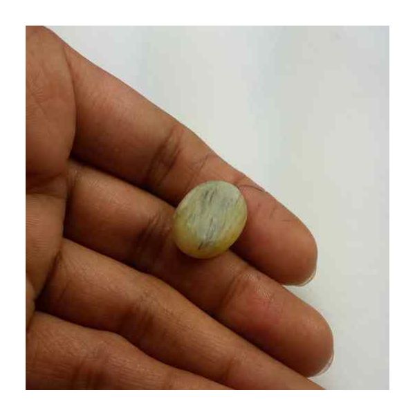 13.54 Carat Natural Chrysoberyl Opal 17.07 x 13.44 x 9.75 mm