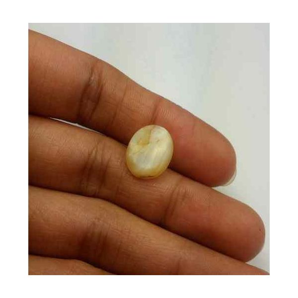4.58 Carat Natural Chrysoberyl Opal Cat's Eye 13.50 x 10.63 x 5.70 mm