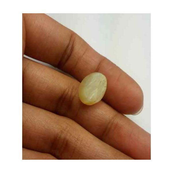 5.63 Carat Natural Chrysoberyl Opal Cat's Eye 13.69 x 9.92 x 7.12 mm