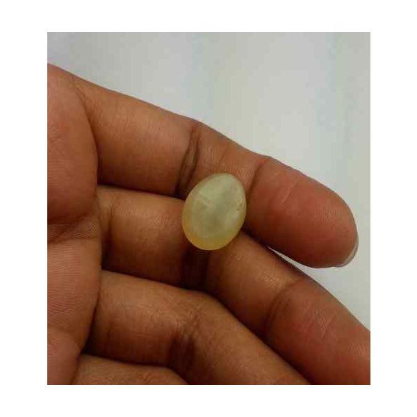 8.58 Carat Natural Chrysoberyl Opal Cat's Eye 14.21 x 11.09 x 9.52 mm