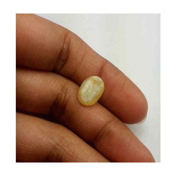 3.07 Carat Natural Chrysoberyl Opal Cat's Eye 11.63 x 8.20 x 5.57 mm