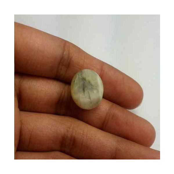 12.05 Carat Natural Chrysoberyl Opal Cat's Eye 16.38 x 13.36 x 9.30 mm