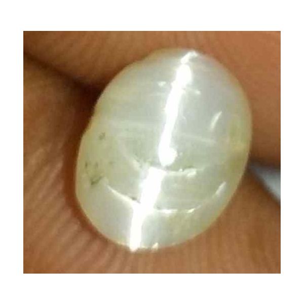 1.58 Carat Creamish White Kanak Khet Chrysoberyl Cat's Eye 8.45 x 6.61 x 5.21 mm