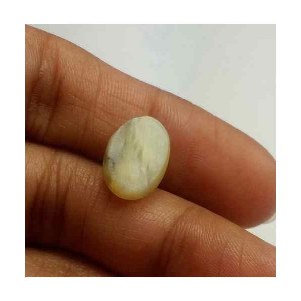 4.30 Carat Natural Chrysoberyl Opal Cat's Eye 12.74 x 9.27 x 6.35 mm
