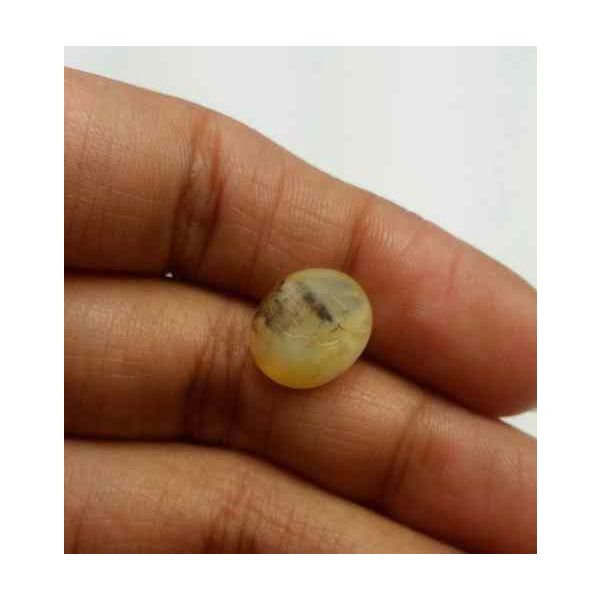 4.89 Carat Natural Chrysoberyl Opal Cat's Eye 12.36 x 10.19 x 6.86 mm