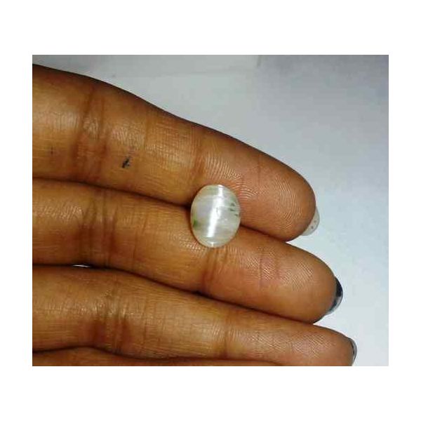 2.56 Carat Creamish White Kanak Khet Chrysoberyl Cat's Eye 10.50 x 8.41 x 4.77 mm