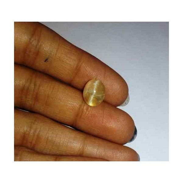 2.83 Carat Creamish White Kanak Khet Chrysoberyl Cat's Eye 9.96 x 8.08 x 6.22 mm