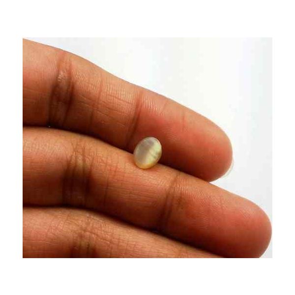 0.79 Carat Natural Chrysoberyl Opal Cat's Eye 7.08 x 5.58 x 3.42 mm