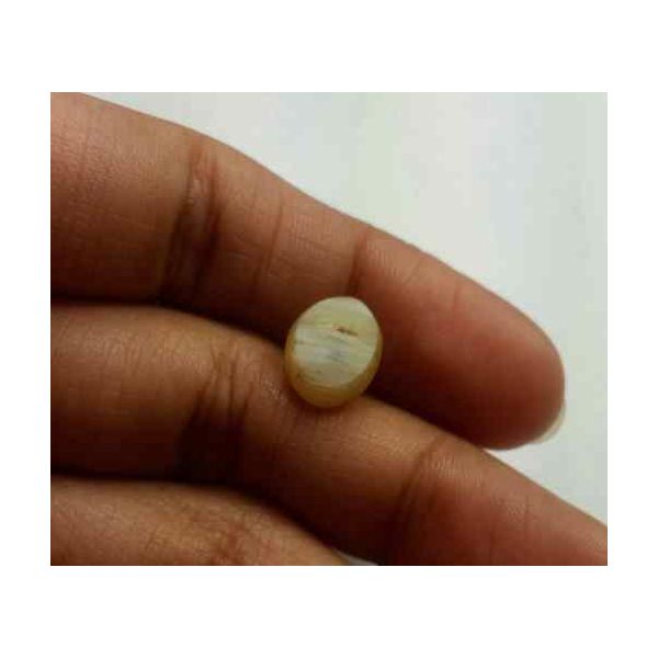 3.78 Carat Natural Chrysoberyl Opal Cat's Eye 10.96 x 8.73 x 6.37 mm