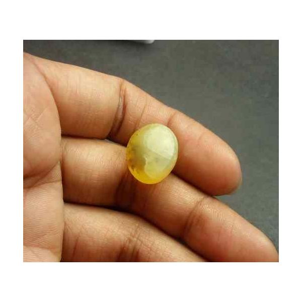 12.85 Carat Natural Chrysoberyl Opal Cat's Eye 15.85 x 13.04 x 10.53 mm