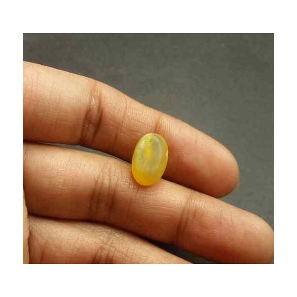 4.04 Carat Natural Chrysoberyl Opal Cat's Eye 12.87 x 8.33 x 6.51 mm