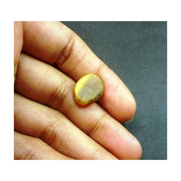 6.72 Carat Natural Chrysoberyl Opal Cat's Eye 14.42 x 11.11 x 7.16 mm