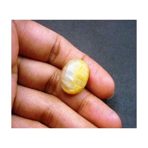 16.71 Carat Natural Chrysoberyl Opal Cat's Eye 18.10 x 13.90 x 10.21 mm