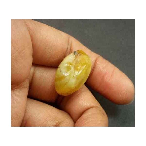 20.24 Carat Natural Chrysoberyl Opal Cat's Eye 21.82 x 14.66 x 11.81 mm