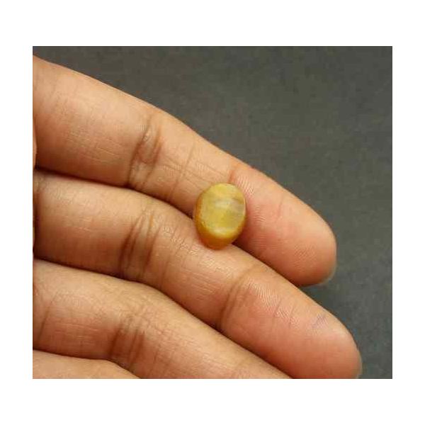 4.33 Carat Natural Chrysoberyl Opal Cat's Eye 11.88 x 9.34 x 6.60 mm