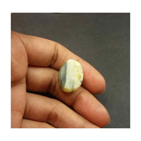 19.51 Carat Natural Chrysoberyl Opal Cat's Eye 20.11 x 15.11 x 10.54 mm