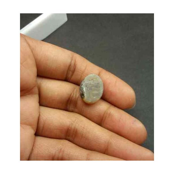 9.19 Carat Natural Chrysoberyl Opal Cat's Eye 15.80 x 12.68 x 8.20 mm