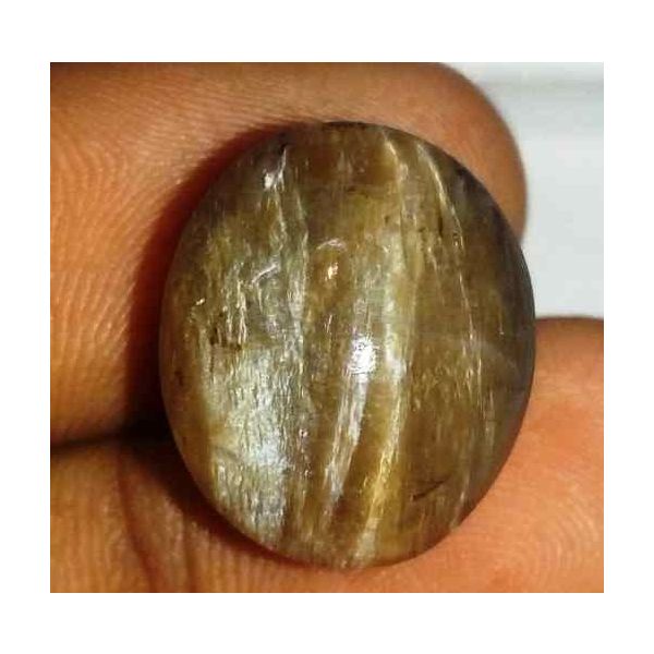 15.3 Carat Grey Kanak Khet Chrysoberyl Cat's Eye 16.20 x 13.86 x 12.50 mm