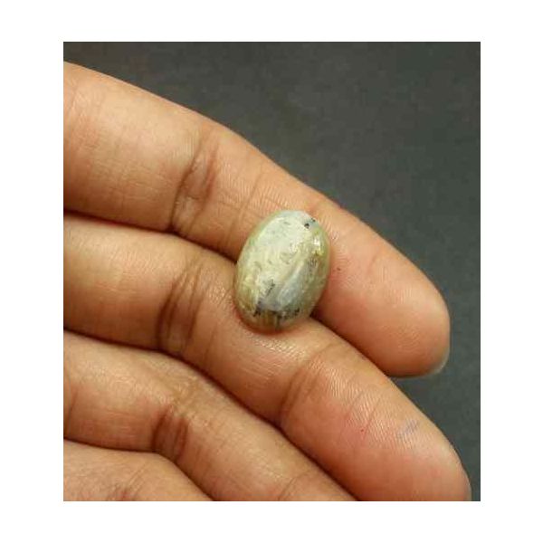 8.02 Carat Natural Chrysoberyl Opal Cat's Eye 16.14 x 11.37 x 7.30 mm
