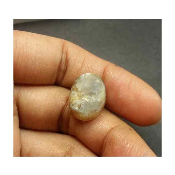 9.33 Carat Natural Chrysoberyl Opal Cat's Eye 16.38 x 12.29 x 7.94 mm