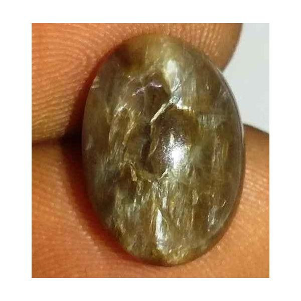 4.93 Carat Grey Kanak Khet Chrysoberyl Cat's Eye 12.99 x 9.52 x 7.23 mm