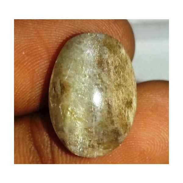 8.67 Carat Grey Kanak Khet Chrysoberyl Cat's Eye 16.38 x 11.55 x 7.53 mm