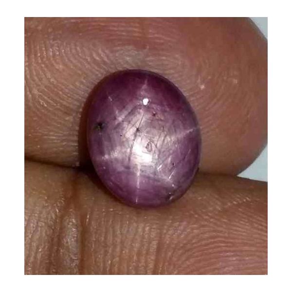 5.91 Carats African Red Star Ruby 10.45x8.34x5.87mm