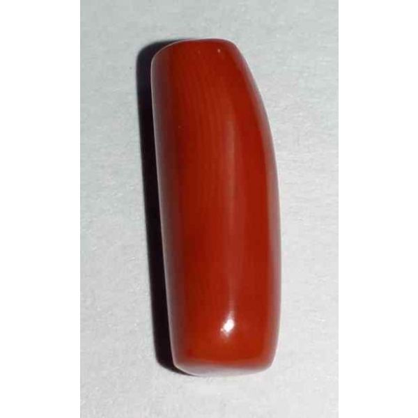6.69 Carats Orangish Red Coral 17.44x6.40x6.25mm
