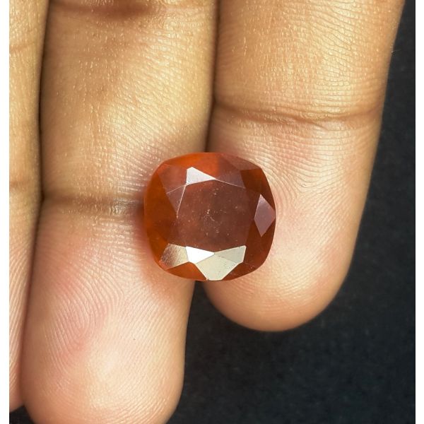 9.58 Carats Natural Yellowish Brown Hessonite 12.72 x 11.62 x 7.22 mm